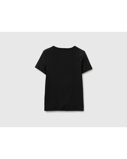 Benetton Black Benetton, Slim Fit Crew Neck T-Shirt