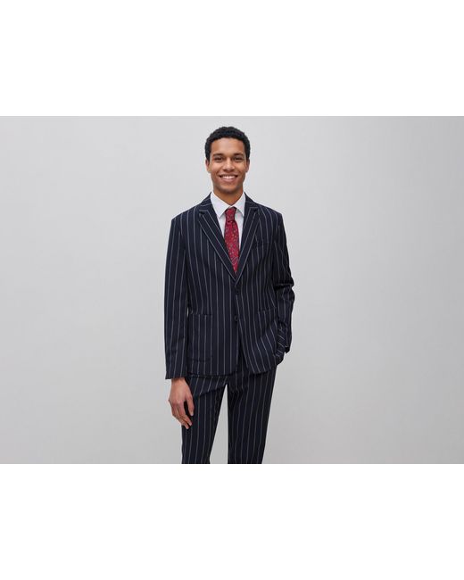 Benetton Blue Benetton, Striped Blazer for men