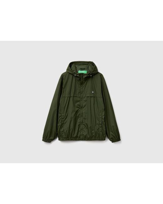 Benetton Benetton, Jacke „Rain Defender“ Mit Kapuze, Größe, Herren in Green für Herren