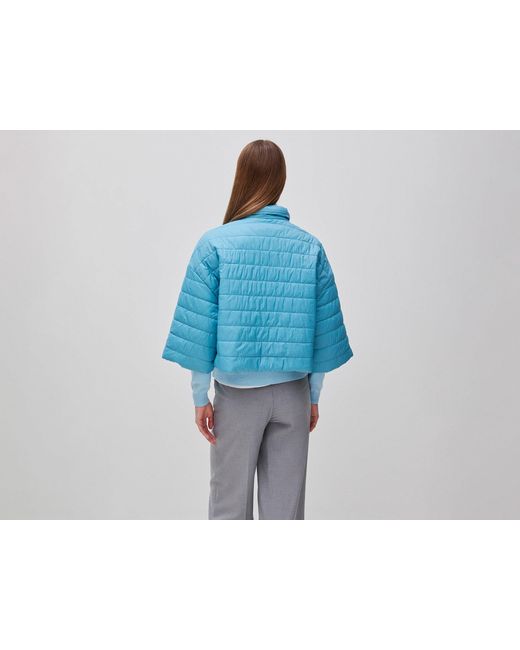 Benetton Blue Benetton, Lightweight Padded Jacket With 3/4 Sleeves