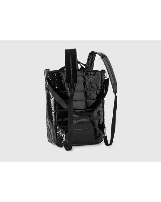 Benetton, Mochila Acolchada Con Correa Para El Hombro, Talla, Negro, Mujer Benetton de color Black