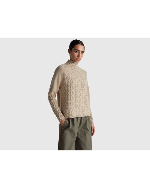 Benetton Black Benetton, Pure Cashmere Turtleneck Sweater