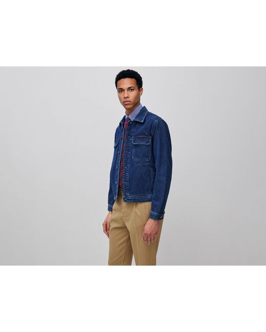 Benetton Blue Benetton, Regular Fit Denim Jacket for men