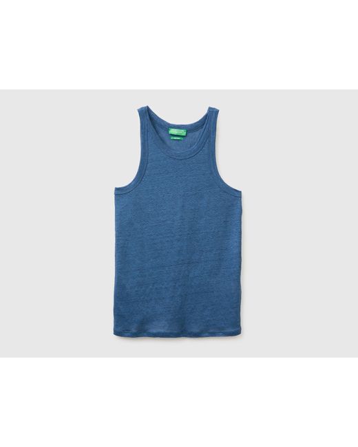 Benetton Blue Benetton, Pure Linen Tank Top