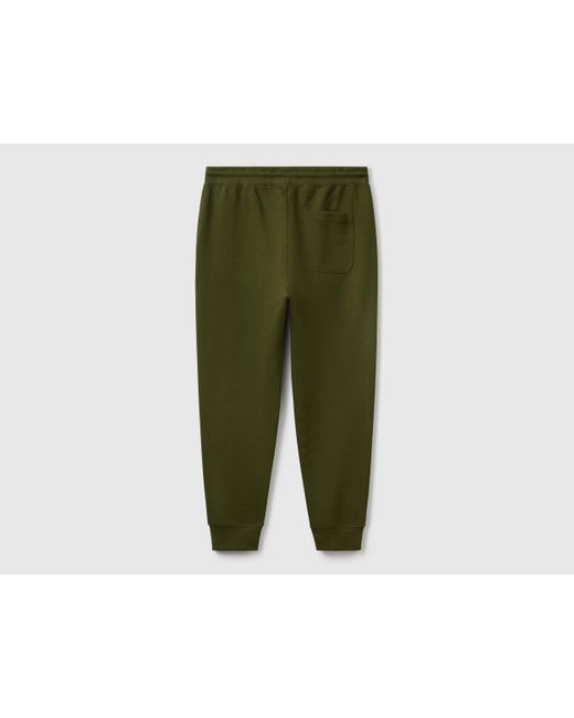 Benetton Benetton, Jogginghose Aus Baumwollfleece, Militärgrün in Black für Herren