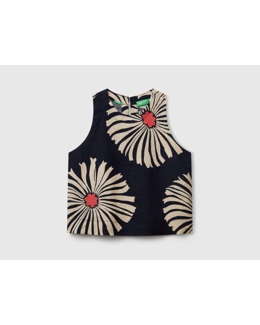 Benetton Black Benetton, Printed Top
