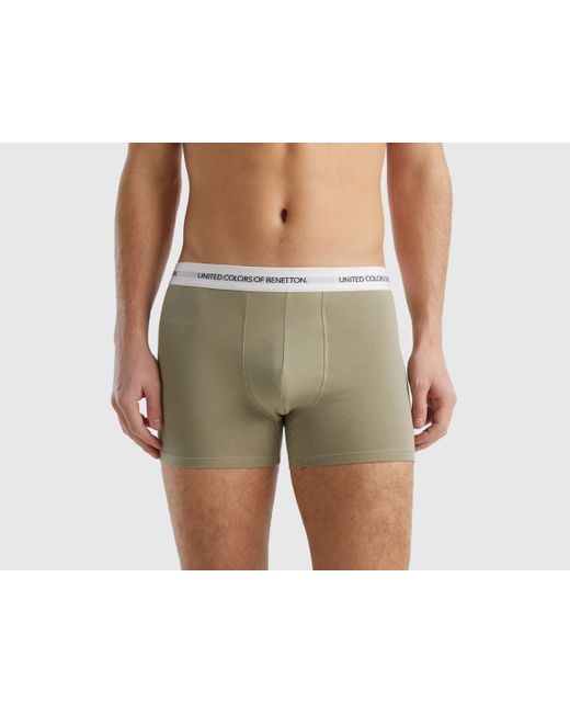 Benetton Natural Boxers In Stretch Organic Cotton for men