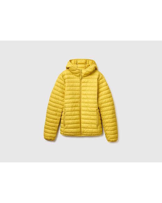 Benetton Yellow Benetton, Regular Fit Padded Down Jacket for men