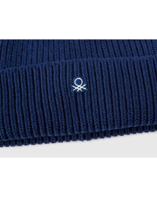 Benetton Benetton, Mütze Aus Wollmischung, Größe, Dunkelblau, Herren in Blue für Herren