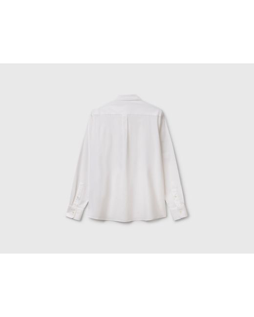 Benetton White Benetton, Regular Fit Button-Down Shirt for men