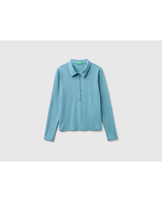 Benetton Blue Benetton, Lightweight Jersey Polo