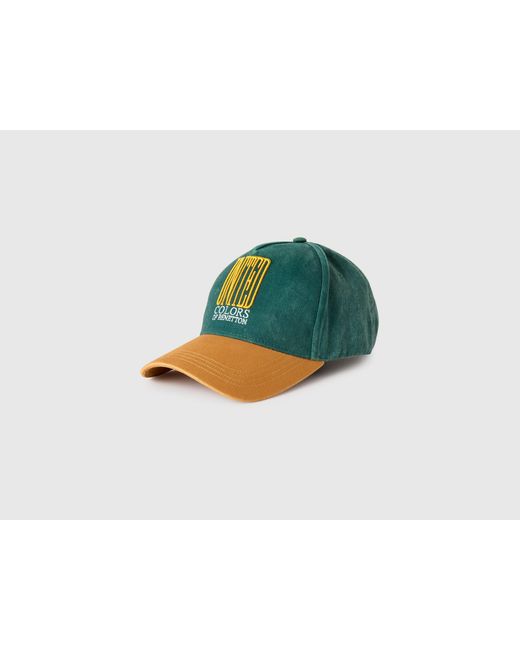 Benetton Black Benetton, Baseball Cap With Embroidery for men