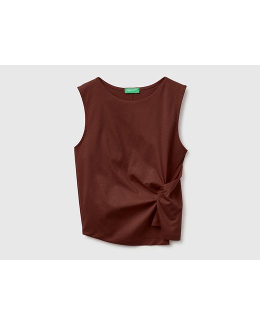 Benetton Brown Benetton, Top With Knot