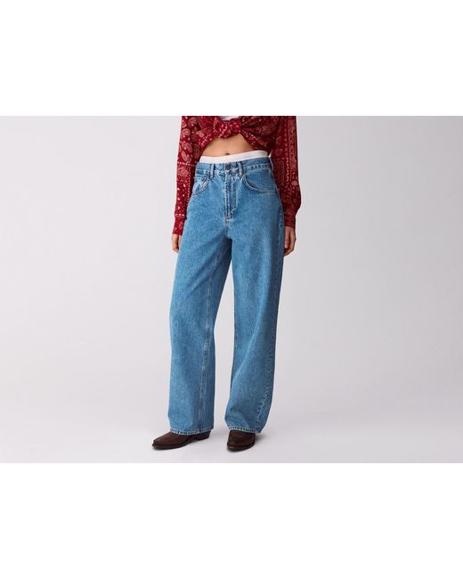Benetton Blue Benetton, Wide-Fit Light Wash Jeans