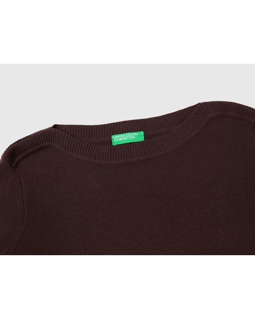 Benetton Black Benetton, Sweater With Boat Neck