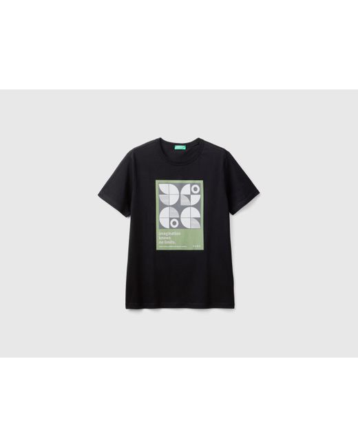 Benetton Black Benetton, Regular Fit T-Shirt for men