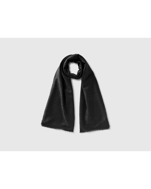 Benetton Black Benetton, Jacquard Scarf
