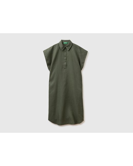 Benetton Green Benetton, Pure Linen Midi Dress