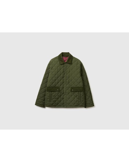 Benetton Green Benetton, Quilted Jacket for men