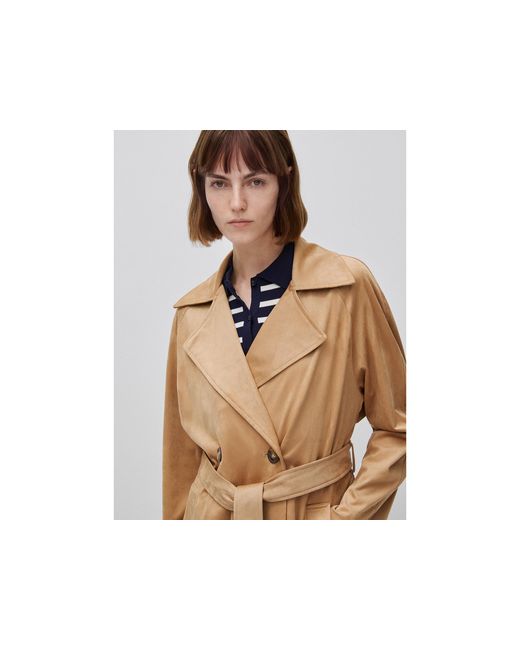 Benetton Black Benetton, Long Suede Trench Coat
