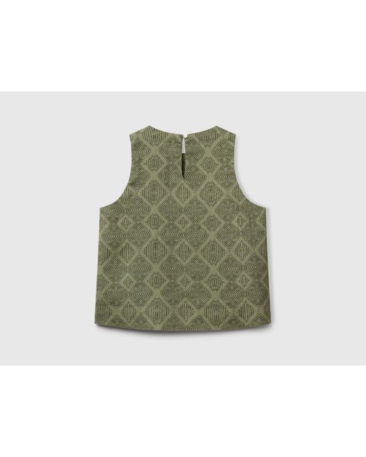 Benetton Green Benetton, Printed Top