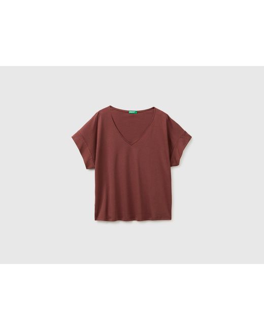 Benetton Red Benetton, Boxy Fit T-Shirt