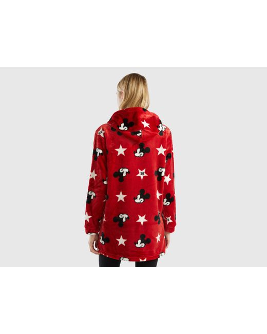 Benetton Mickey Mouse Dressing Gown With Zipper in Red Lyst UK