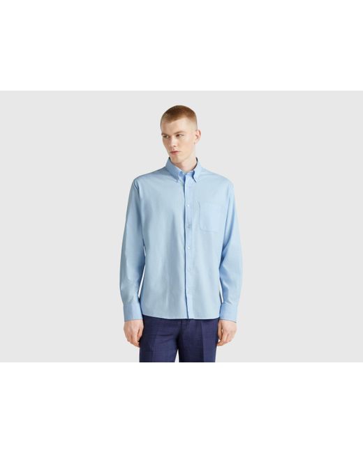 Benetton, Camicia Regular Fit Button-Down, Taglia, Blu Chiaro, Uomo di Benetton in Blue da Uomo