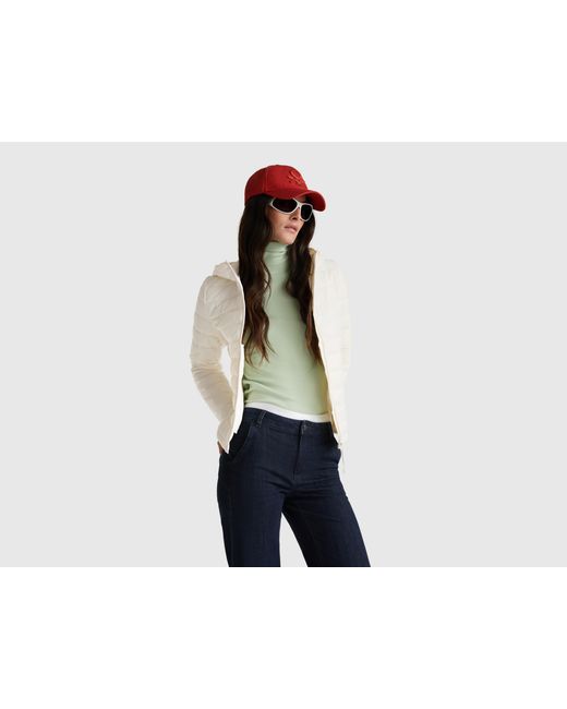 Benetton White Benetton, Slim Fit Padded Jacket