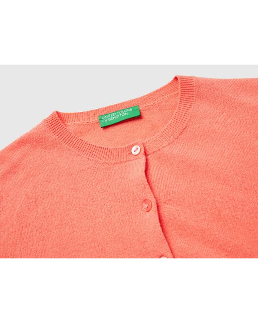 Benetton Red Benetton, Crew Neck Cardigan
