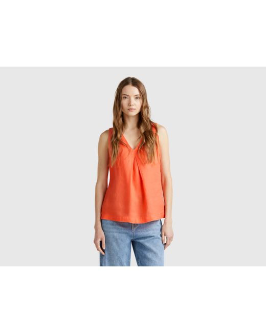 Benetton Red Benetton, Sleeveless Blouse