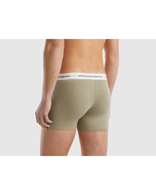 Benetton Natural Boxers In Stretch Organic Cotton for men