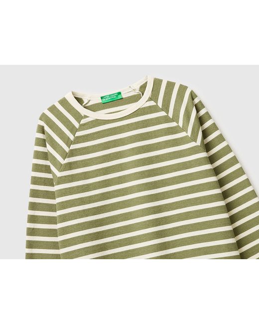 Benetton Green Benetton, Striped Closed Sweatshirt