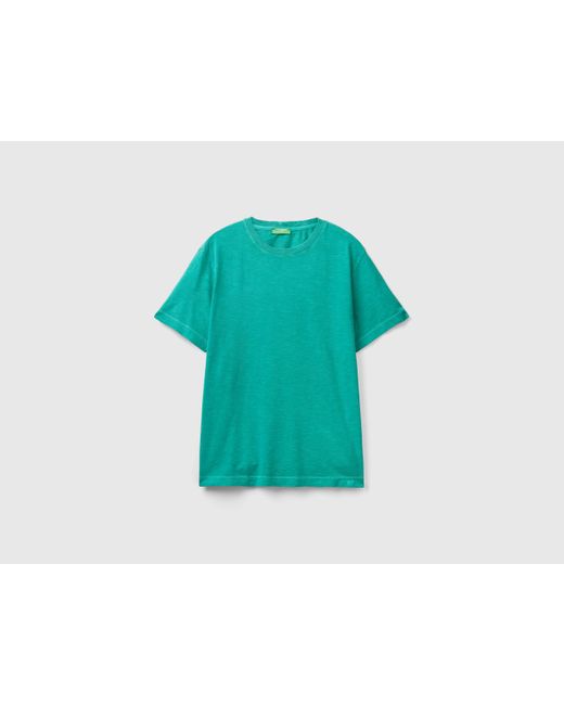 Benetton Blue Lightweight Relaxed Fit T-shirt for men
