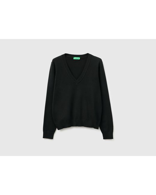 Benetton Black Benetton, V-Neck Sweater