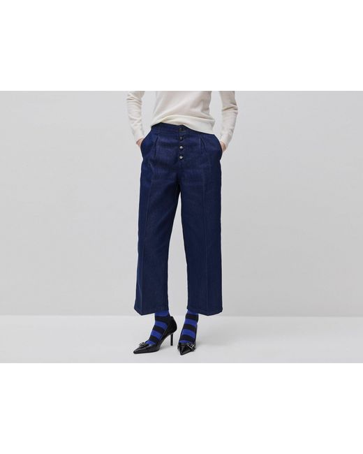 Benetton Blue Benetton, Wide-Fit Jeans With Lurex