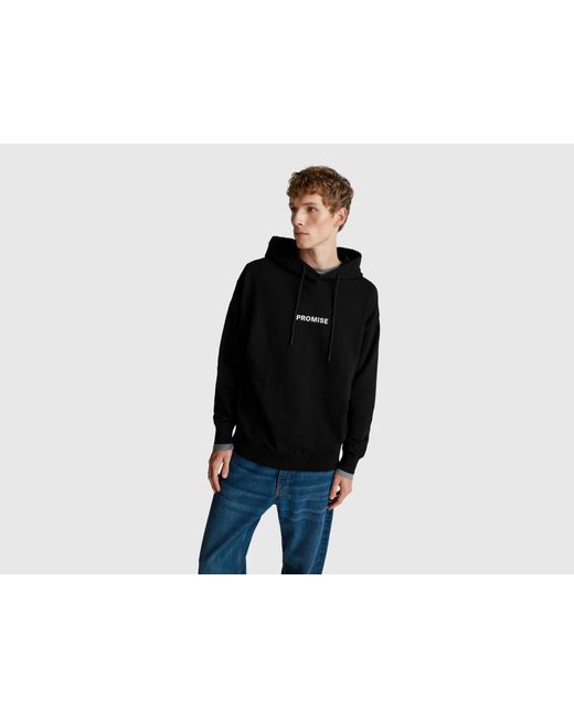 Benetton, Sudadera Con Estampado, Talla, Negro, Hombre Benetton de hombre de color Black