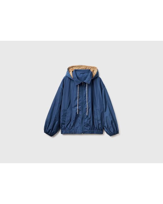 Benetton Blue Benetton, Soft Jacket With Hood