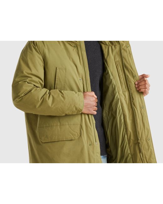 Benetton Green Benetton, Padded Parka for men