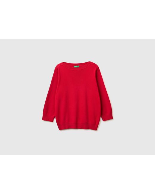 Benetton Red Benetton, Sweater With Boat Neck