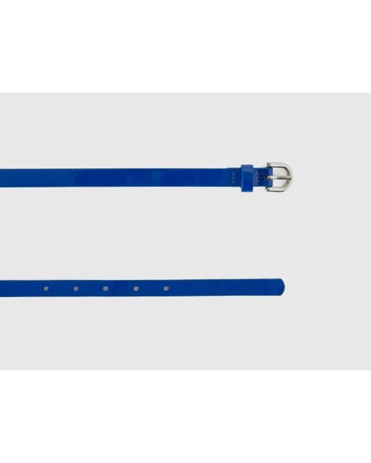 Cintura Bassa Blu In Vernice di Benetton in Blue