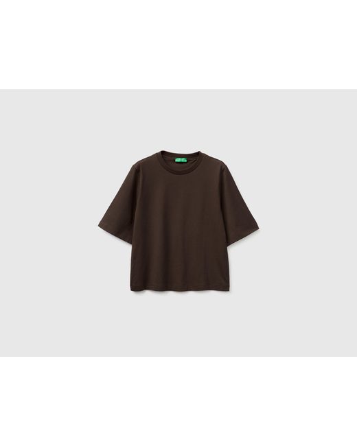 Benetton Black Benetton, 100% Cotton Boxy Fit T-Shirt