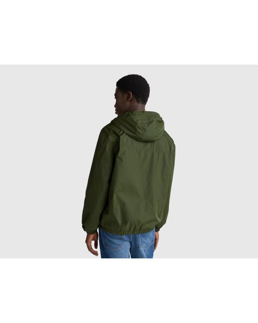 Benetton Benetton, Jacke „Rain Defender“ Mit Kapuze, Größe, Herren in Green für Herren
