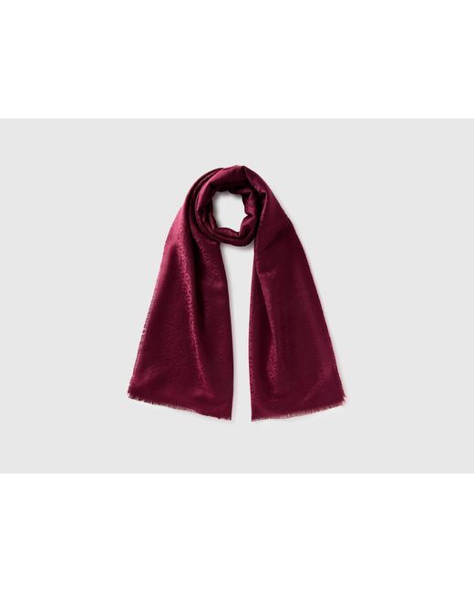 Benetton Red Benetton, Jacquard Scarf