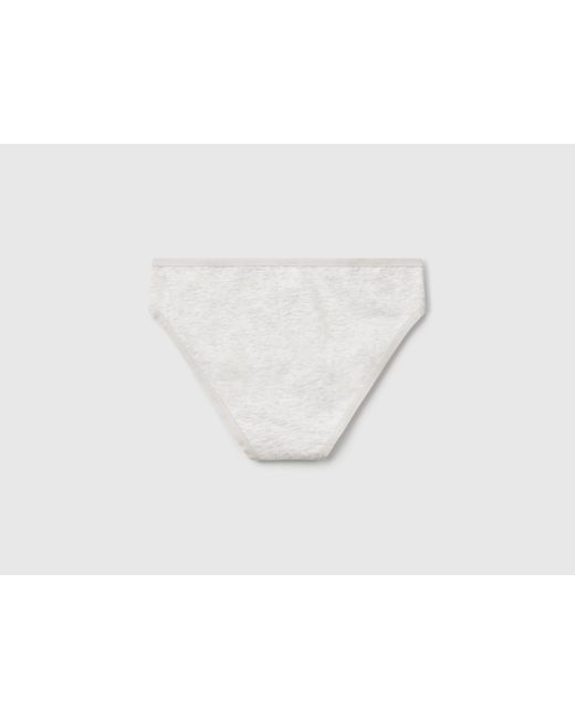 Benetton Black Benetton, Stretch-Slip Aus Bio-Baumwolle, Hellgrau