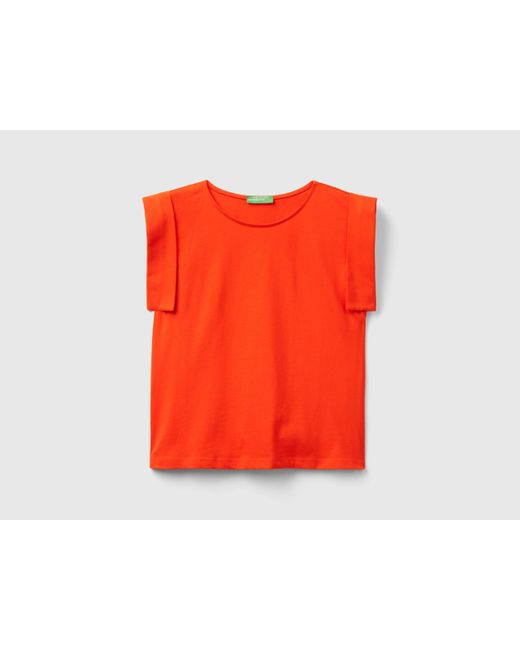 Benetton Red T-shirt With Angel Sleeves
