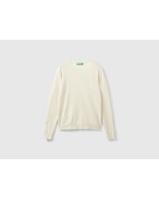 Benetton Black Benetton, Cream Crew Neck Sweater
