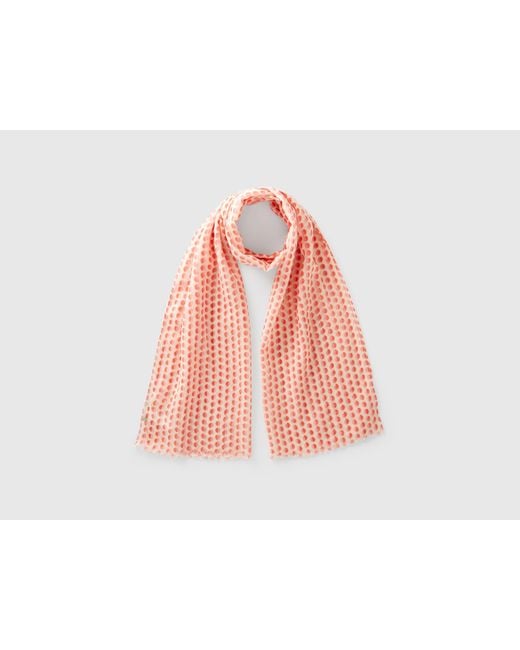 Sciarpa in seta Echo Fucsia Nero Polka Dots Oblunga - Italia