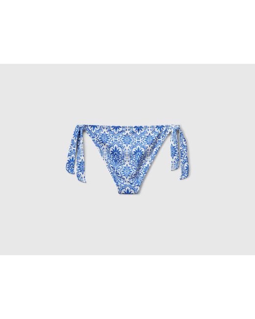 Benetton, Braguitas De Playa Estampadas, Azul, Mujer Benetton de color Blue