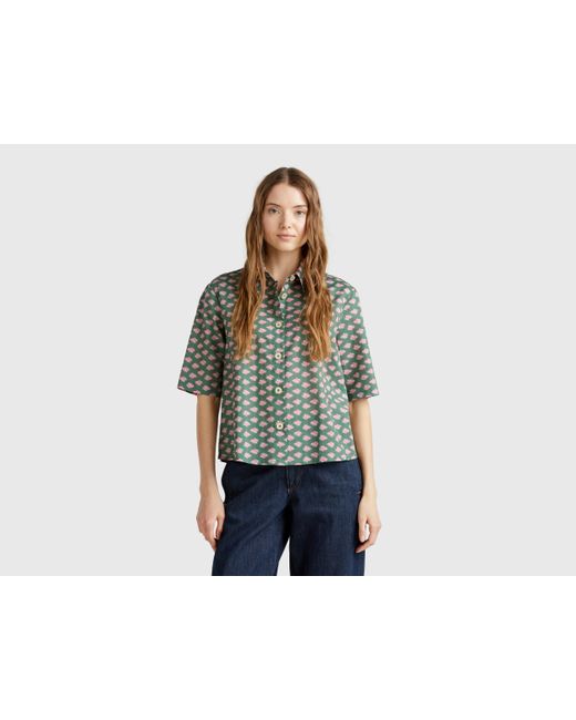Benetton Black Benetton, Patterned Shirt